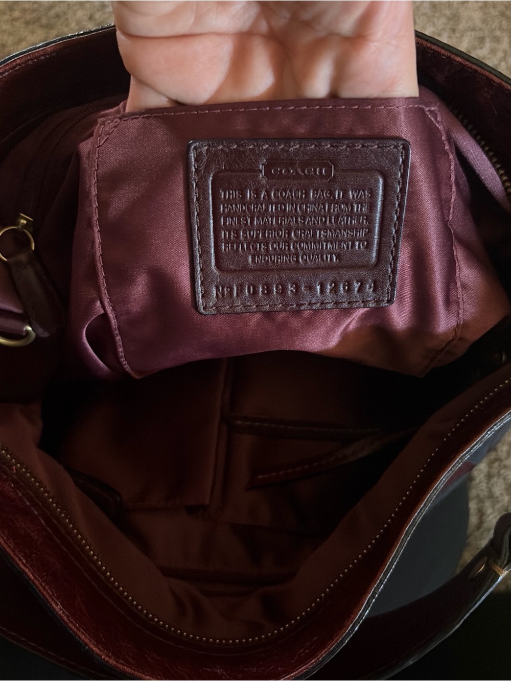 Coach Large Zoe Hobo Bag (Style 12657) - Picture 8 of 8